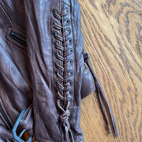 True Religion Leather Jacket Women Small - Picture 3 of 3